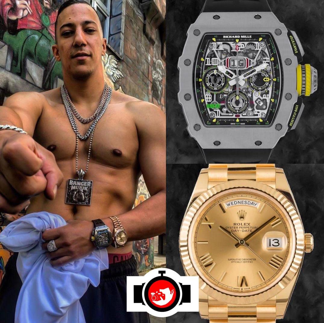 rapper Farid Bang spotted wearing a Rolex 228238