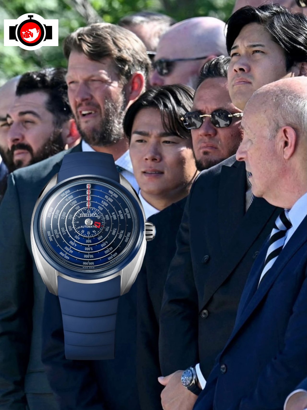 baseball player Shohei Ohtani spotted wearing a Seiko 