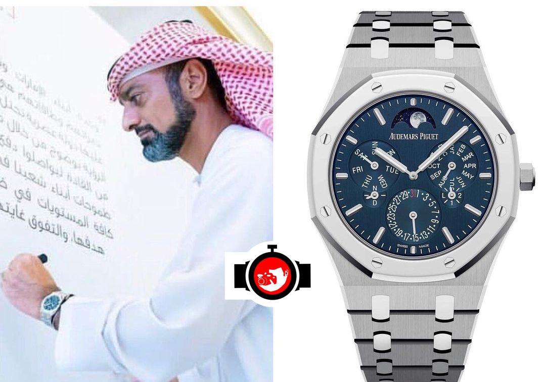 Ammar bin Humaid Al Nuaimi's Ultra Thin Platinum Audemars Piguet Royal Oak Selfwinding Perpetual Calendar