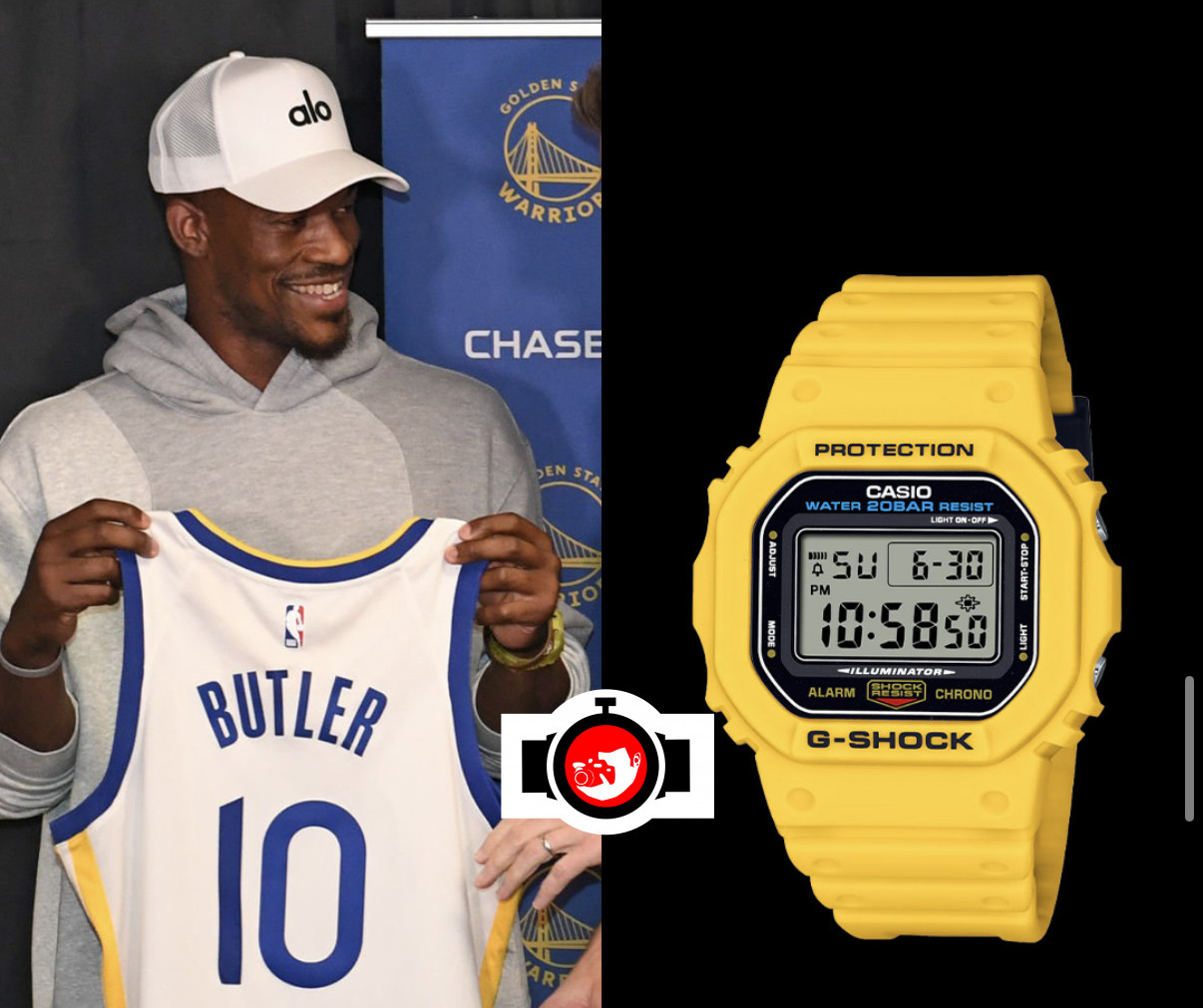 basketball player Jimmy Butler spotted wearing a Casio DW5600R-9