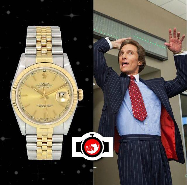 actor Matthew McConaughey spotted wearing a Rolex 