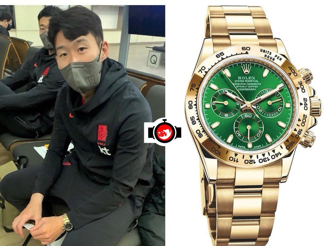 footballer Son Heung-min spotted wearing a Rolex 116508