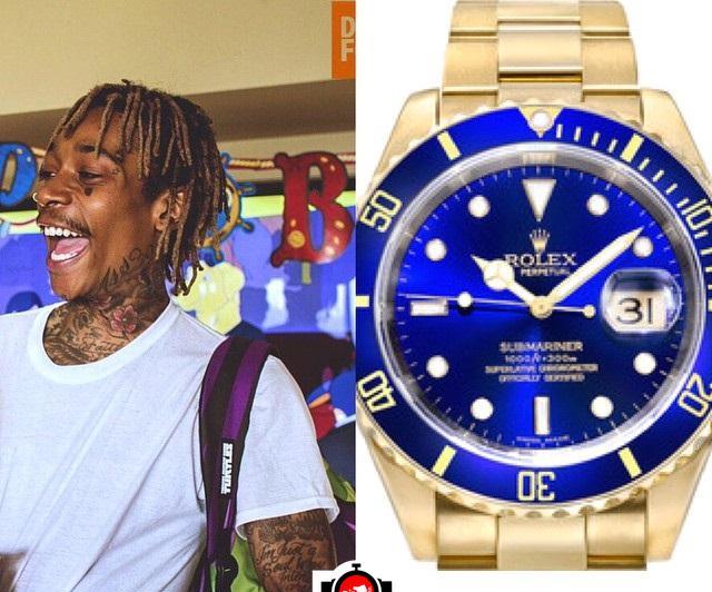 rapper Wiz Khalifa spotted wearing a Rolex 