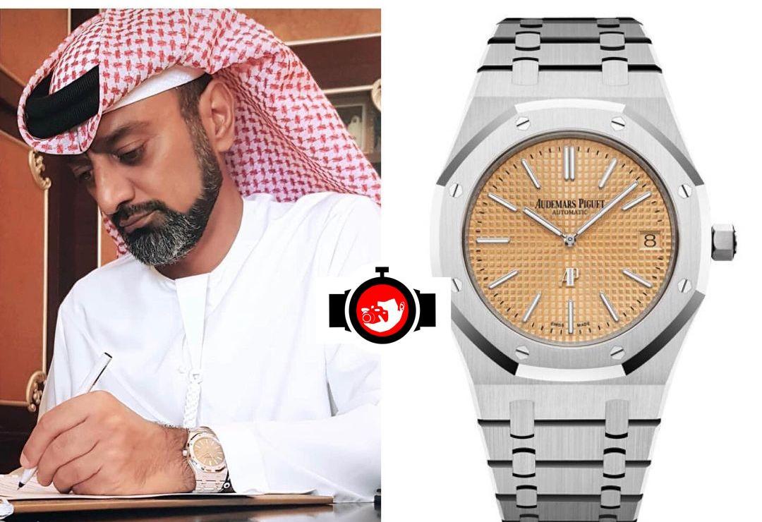 Ammar bin Humaid Al Nuaimi's Watch Collection: The Audemars Piguet Royal Oak ‘Jumbo’ Extra-Thin With a Salmon Dial in 18KT White Gold