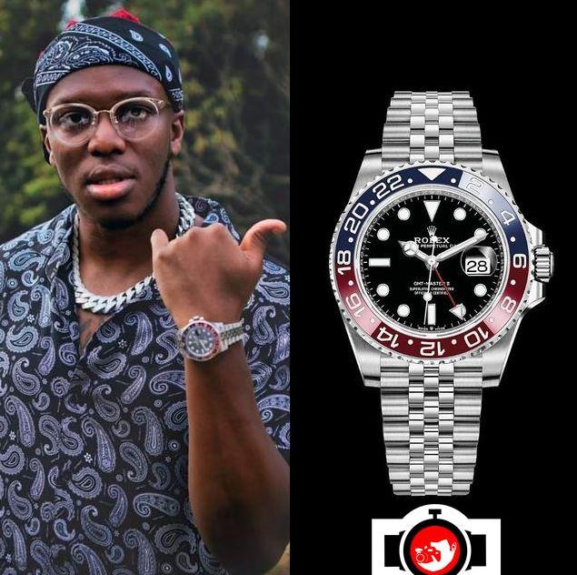 youtuber Olajide JJ Olatunji KSI spotted wearing a Rolex 