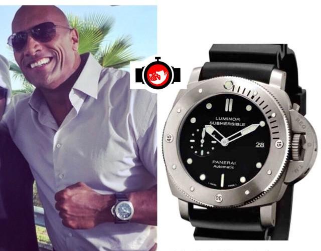 actor Dwayne The Rock Johnson spotted wearing a Panerai PAM00305