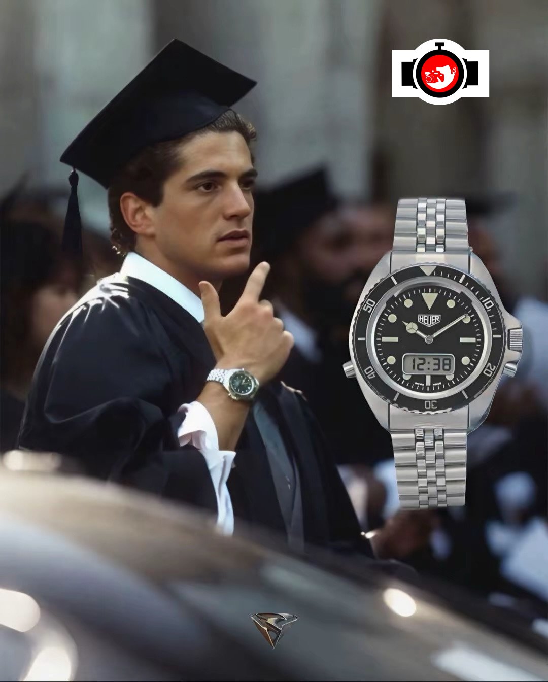 John F. Kennedy Jr. Wearing TAG Heuer Professional Diver Ref. 980.024