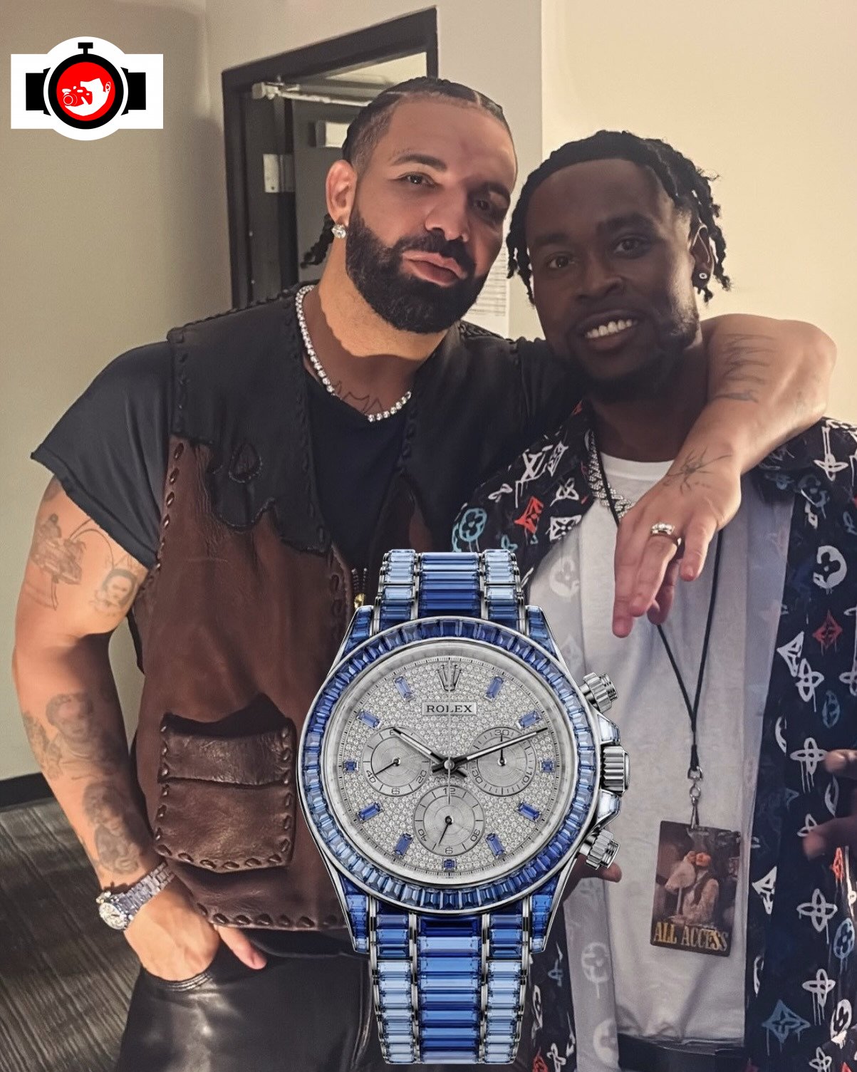 rapper Drake spotted wearing a Rolex 
