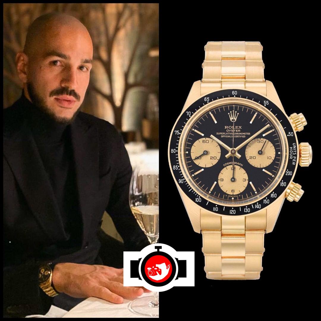 footballer Riccardo Saponara spotted wearing a Rolex 6263