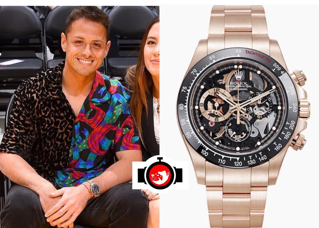 footballer Javier Chicharito Hernández spotted wearing a Rolex 