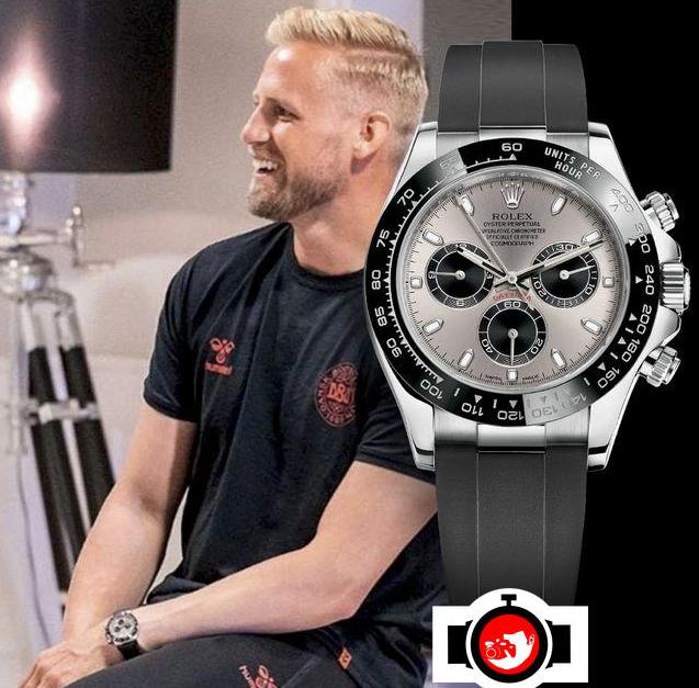 footballer Kasper Schmeichel spotted wearing a Rolex 