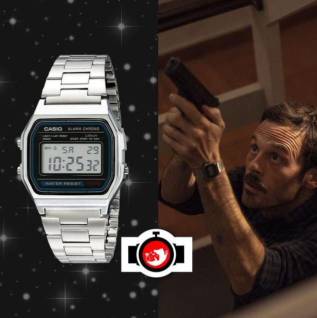 actor Scoot McNairy spotted wearing a Casio A158WA-1DF