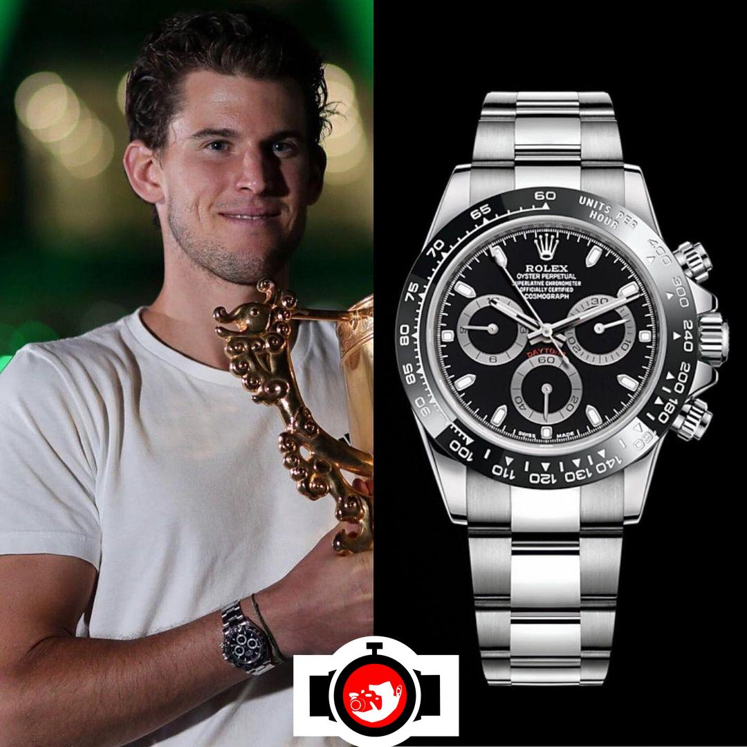 tennis player Dominic Thiem spotted wearing a Rolex 