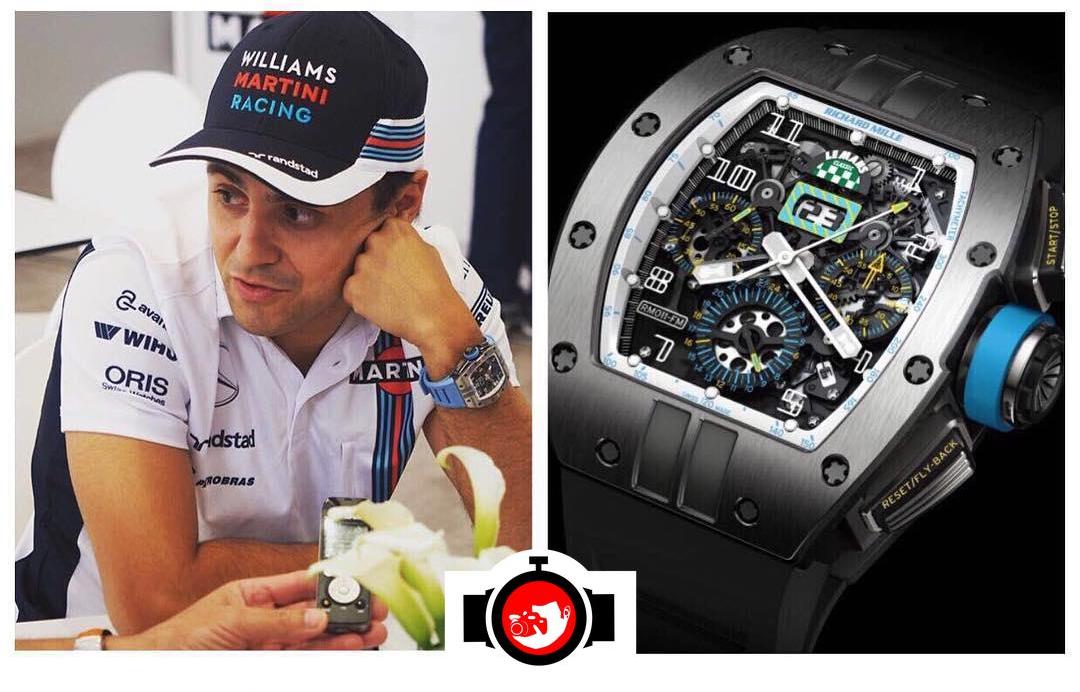 pilot Felipe Massa spotted wearing a Richard Mille RM11