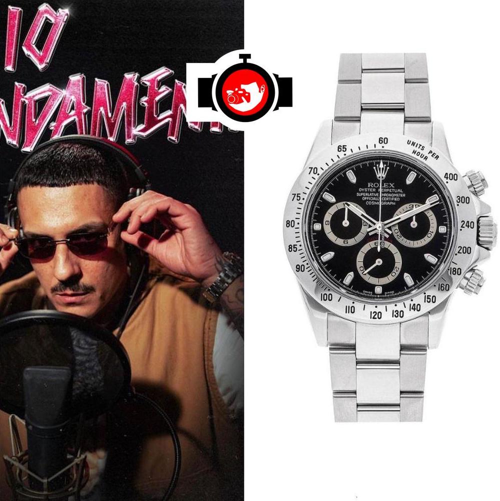 rapper Noyz Narcos spotted wearing a Rolex 116520