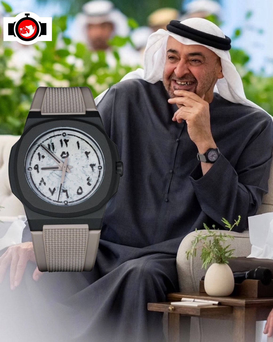 politician Sheikh Mohamed bin Zayed Al Nahyan spotted wearing a Nuncier 