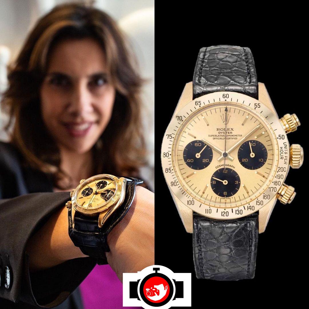 writer Giorgia Mondani spotted wearing a Rolex 6265