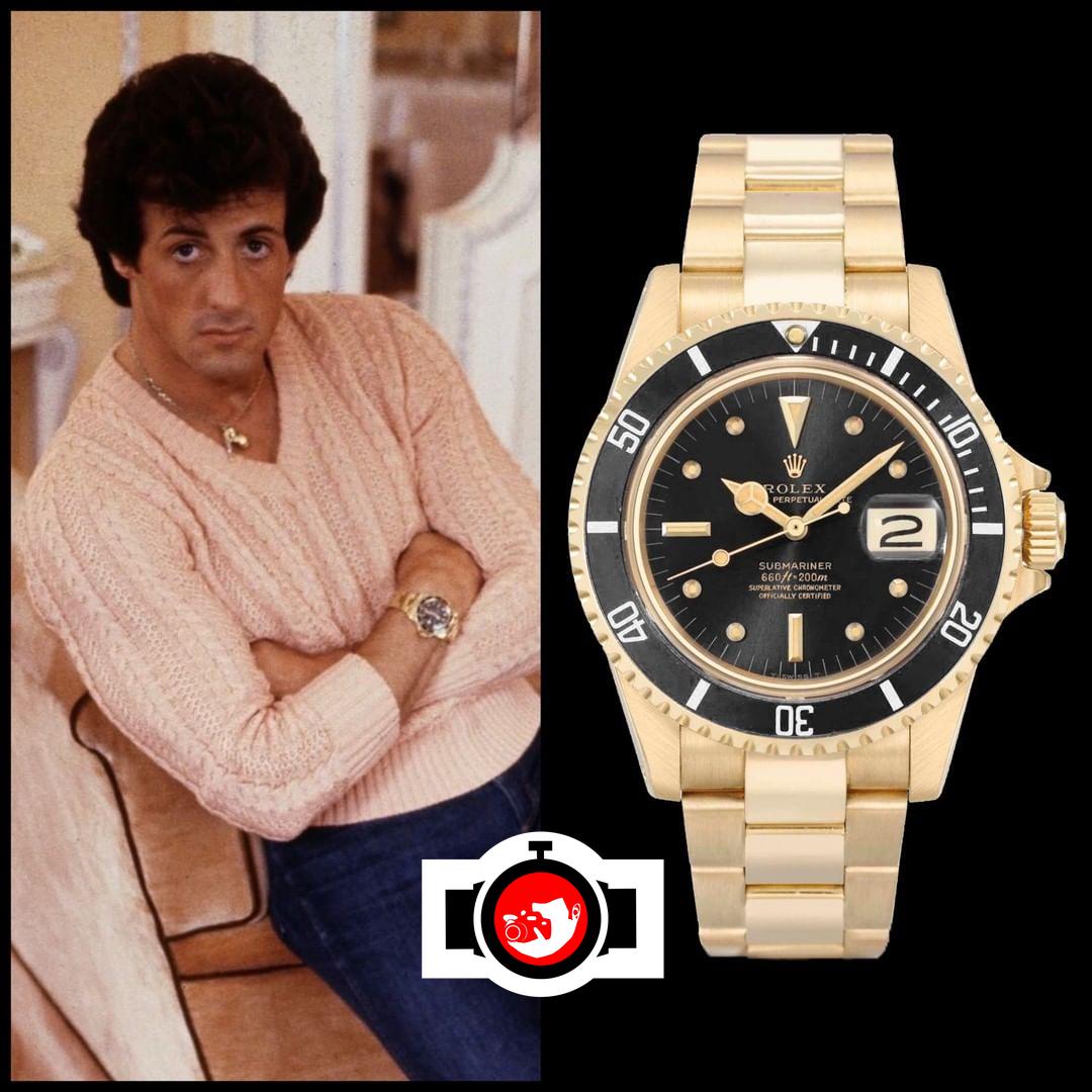 actor Sylvester Stallone spotted wearing a Rolex 1680