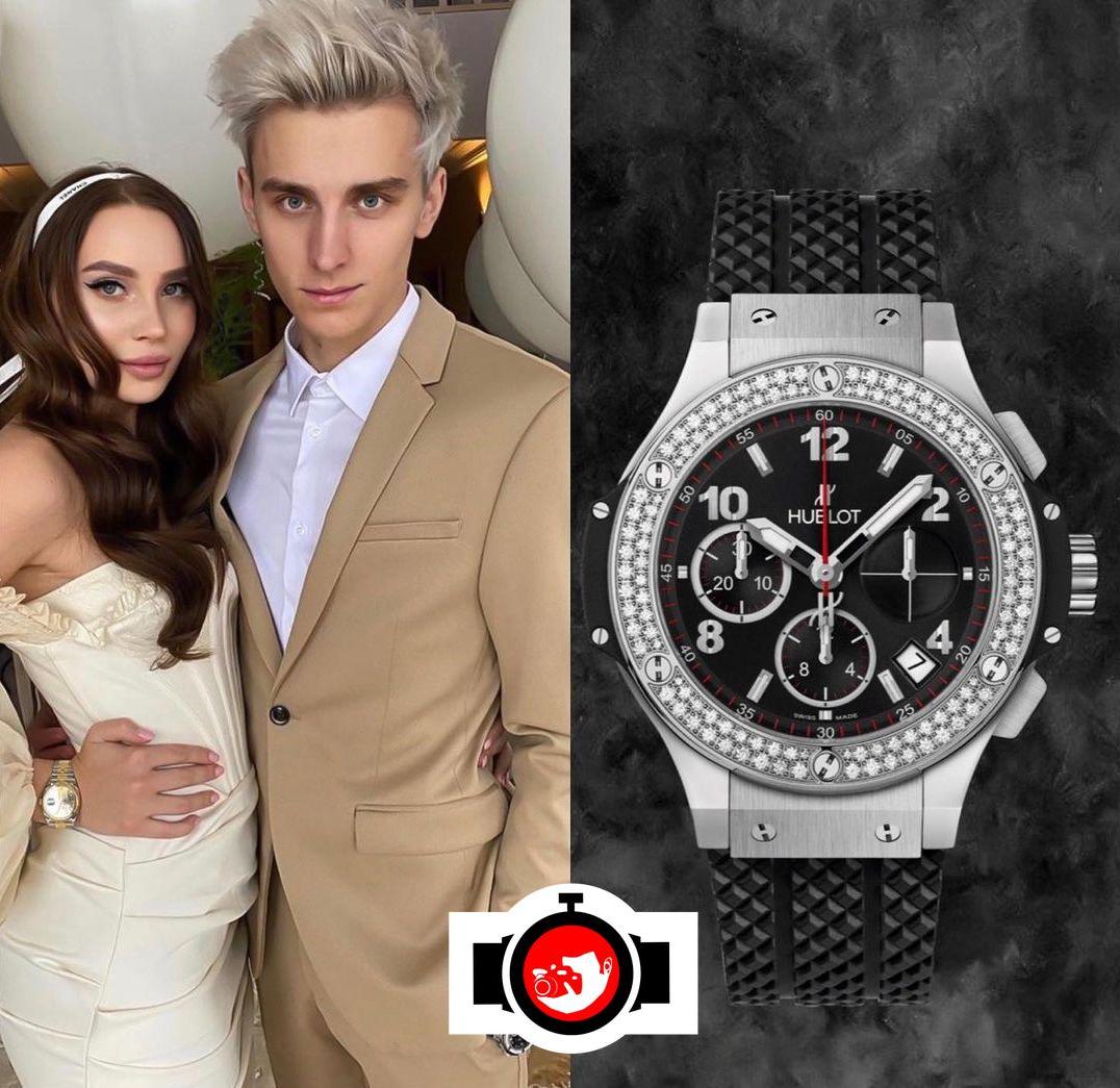 youtuber Vlad Bumaga spotted wearing a Hublot 341.SX.130.RX.114