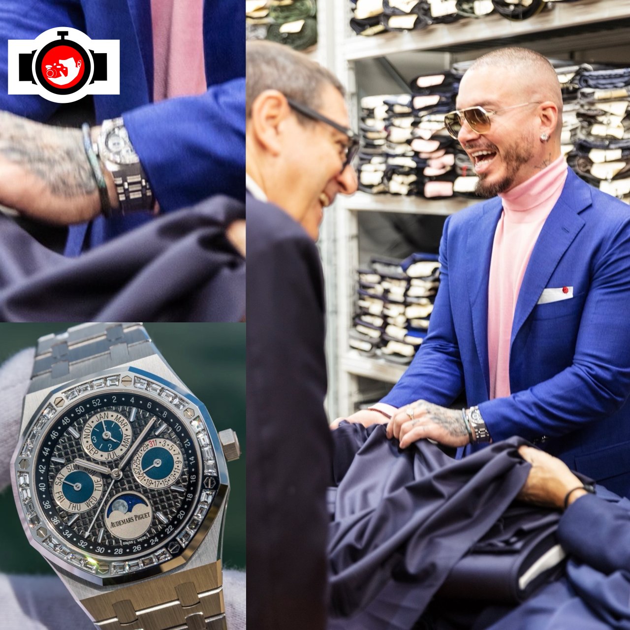 rapper J Balvin spotted wearing a Audemars Piguet 26598BC.ZZ.1220BC.02