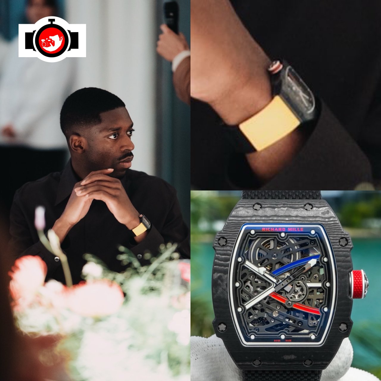 footballer Ousmane Dembélé spotted wearing a Richard Mille RM67-02 CA