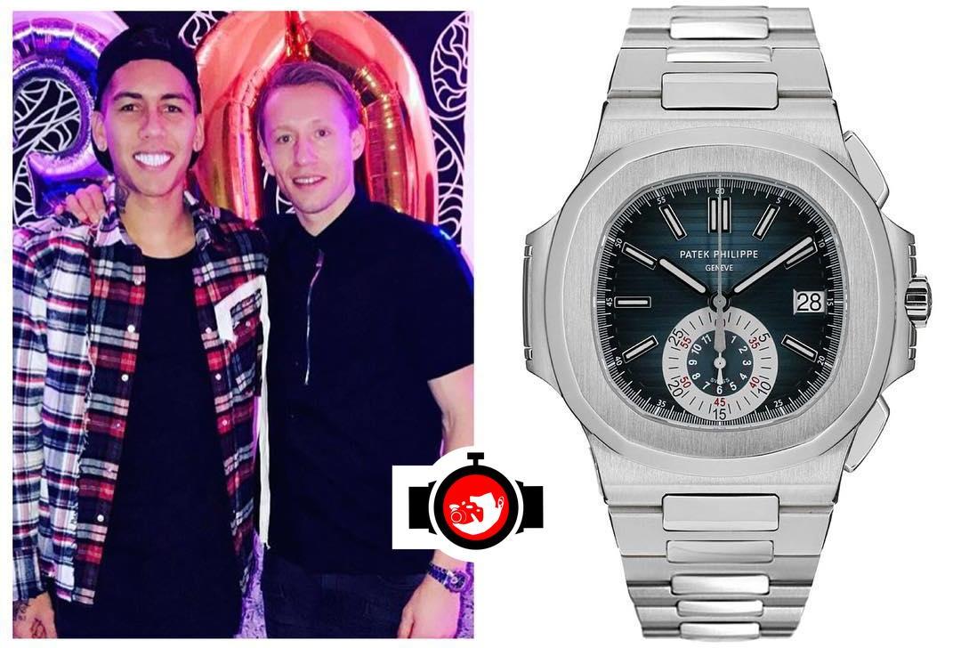 footballer Lucas Leiva spotted wearing a Patek Philippe 5980/1A