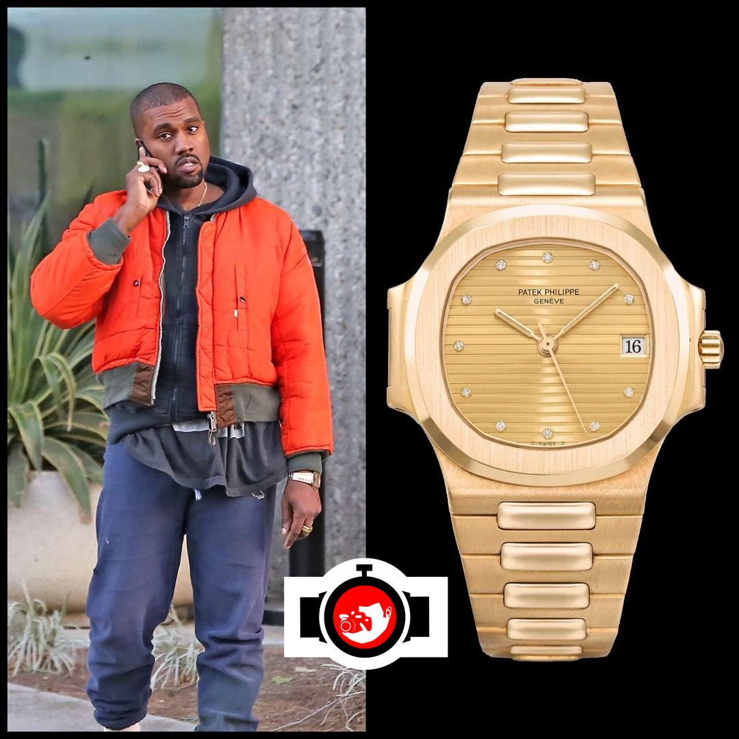 rapper Kanye West spotted wearing a Patek Philippe 3800