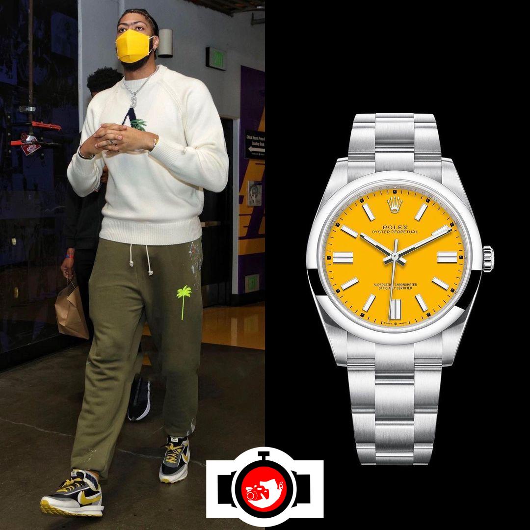 basketball player Anthony Davis spotted wearing a Rolex 124300