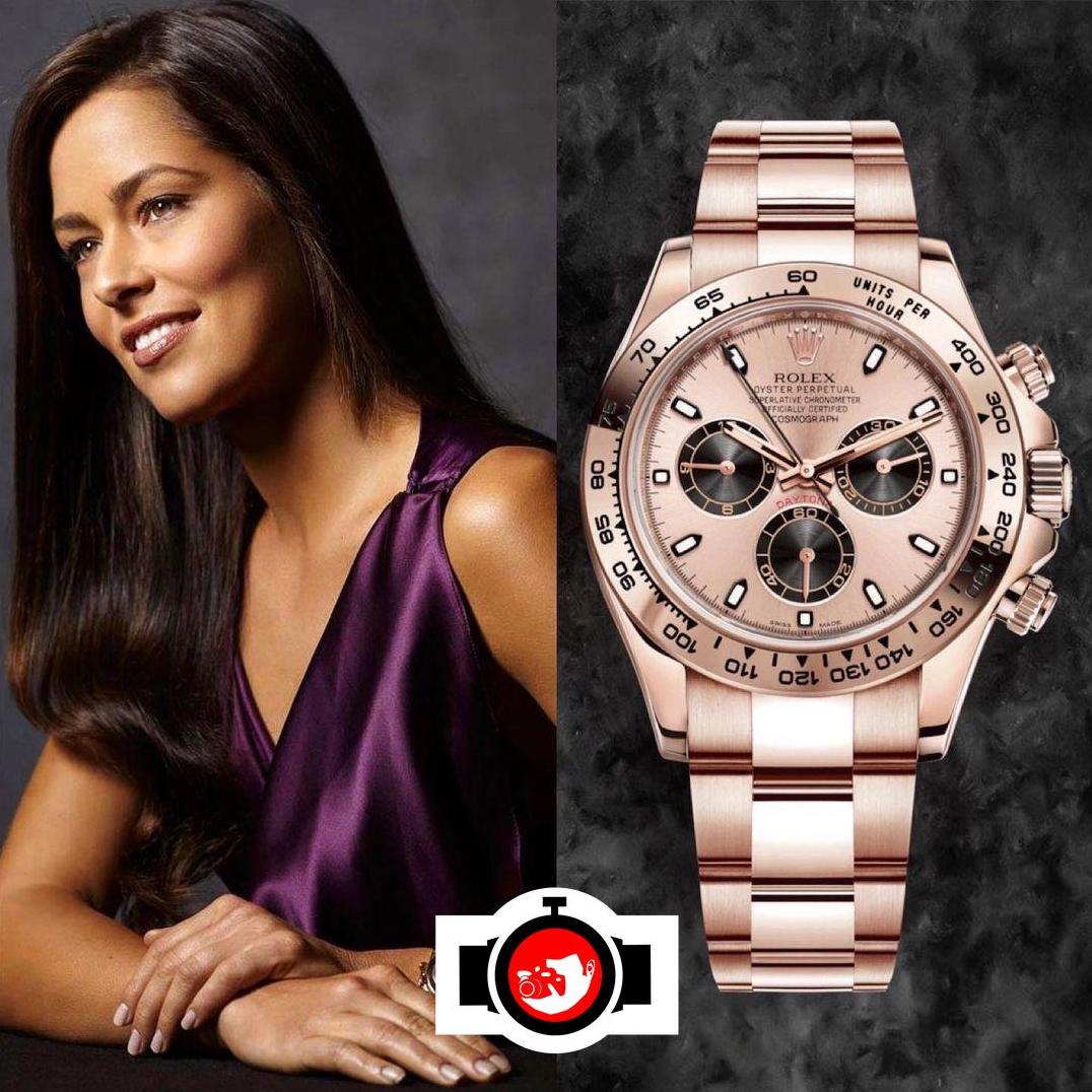 tennis player Ana Ivanovic spotted wearing a Rolex 116505