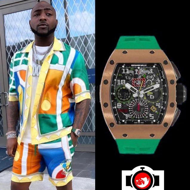 singer Davido spotted wearing a Richard Mille RM11-02