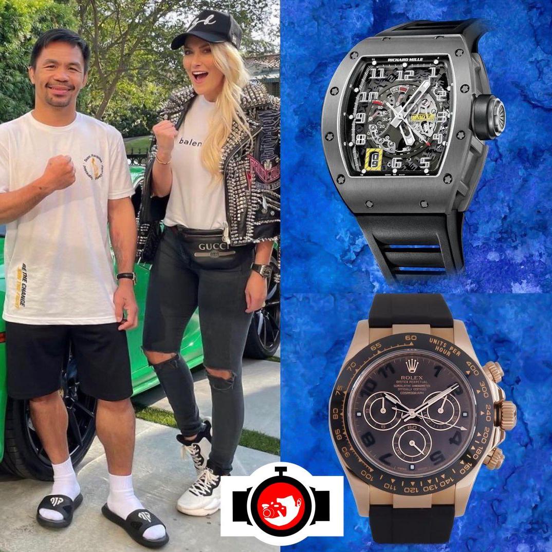 boxer Manny Pacquiao spotted wearing a Rolex 116515