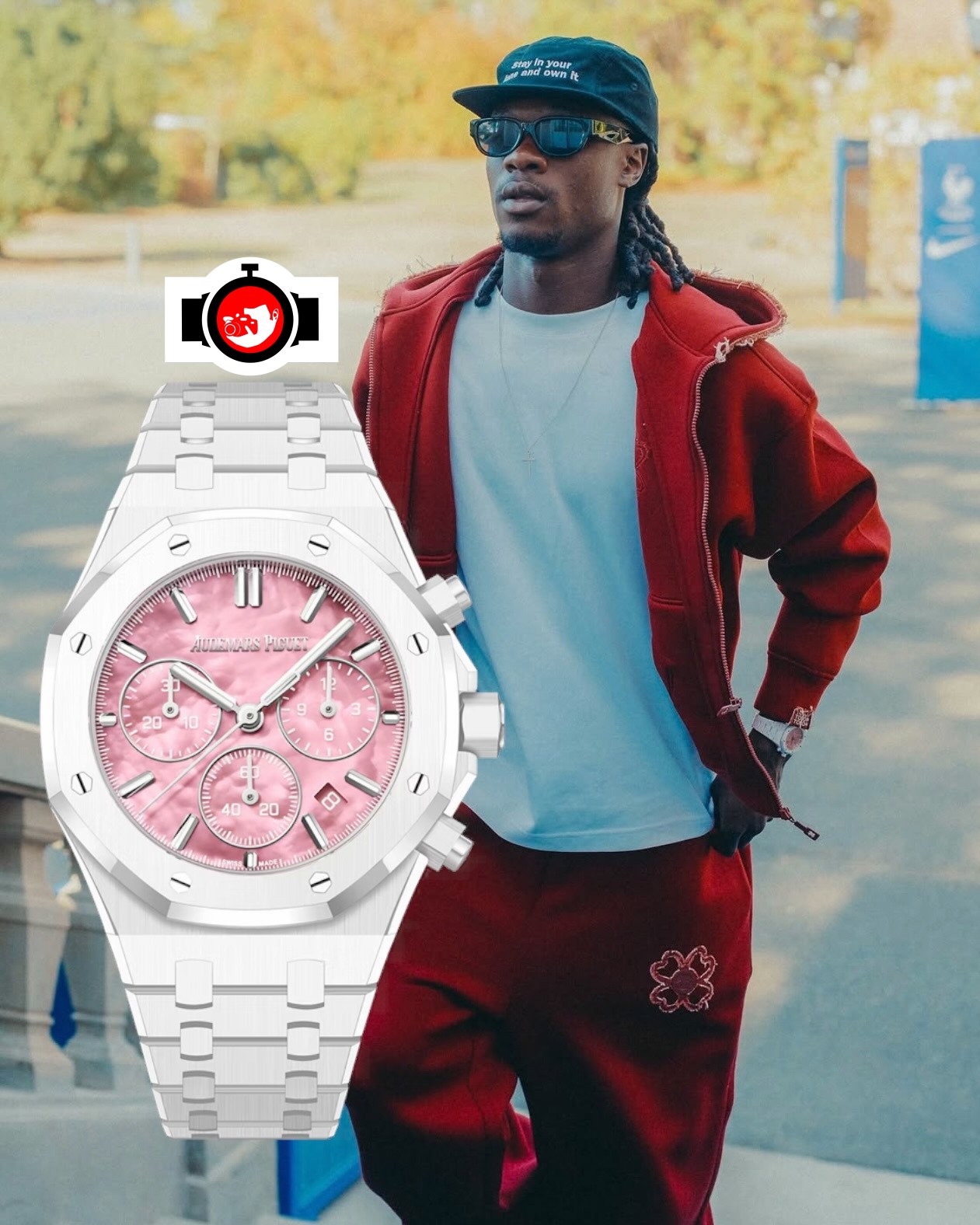 footballer Édouard Camavinga spotted wearing a Audemars Piguet 26331ST.OO.1220ST.03