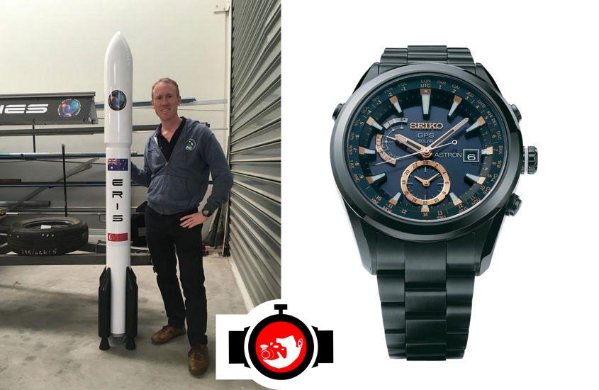 business man Adam Gilmour spotted wearing a Seiko SAST001