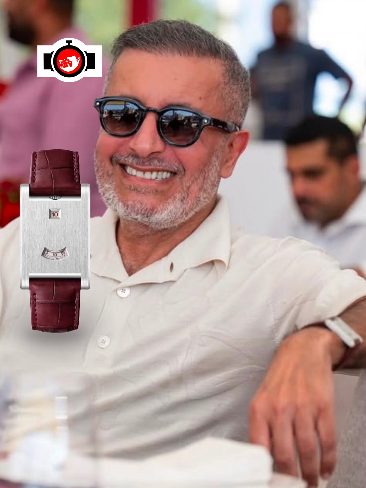 politician Sheikh Mohammed bin Khalifa Al Thani spotted wearing a Cartier WHTA0010