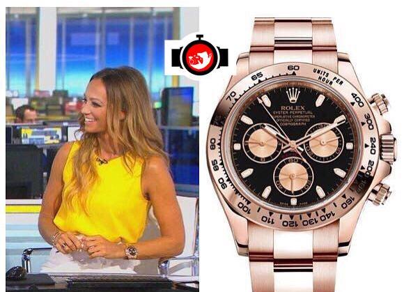 television presenter Kate Abdo spotted wearing a Rolex 116505