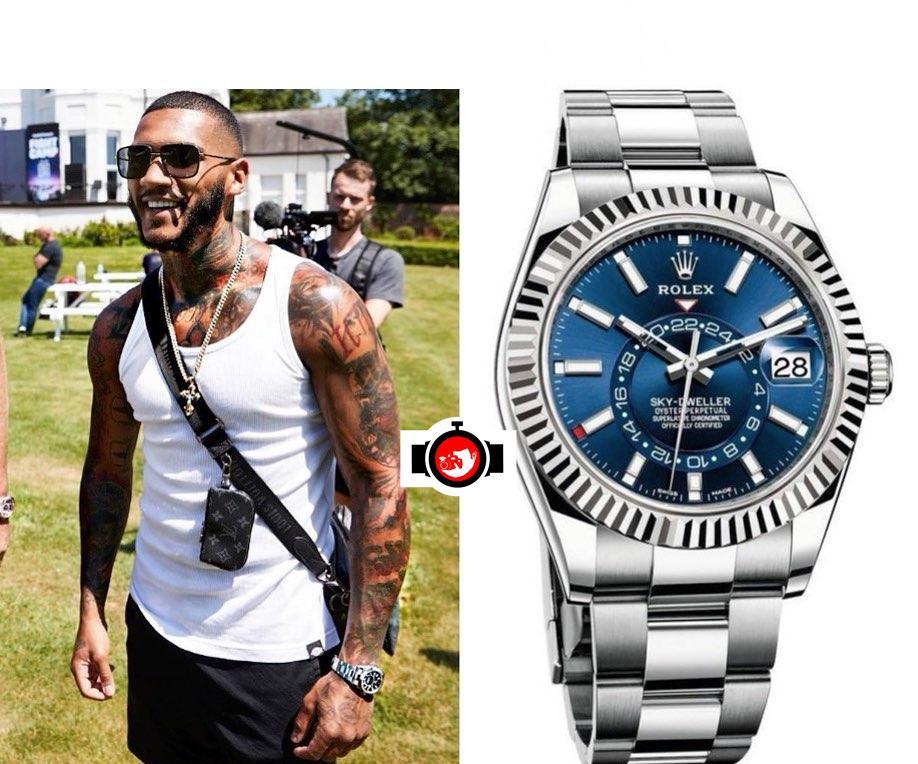 Conor Benn's Beloved Oyster Steel and White Gold Rolex Skydweller With a Blue Dial
