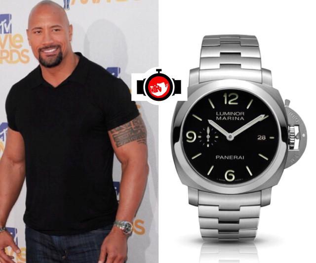 actor Dwayne The Rock Johnson spotted wearing a Panerai PAM00328