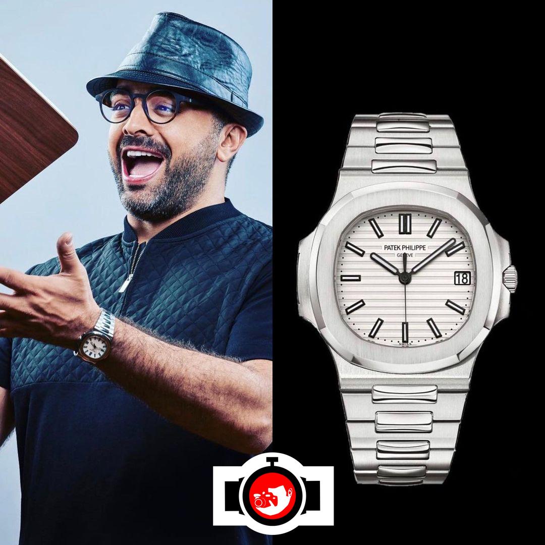 television presenter Hamad Qalam spotted wearing a Patek Philippe 5711/1A-011