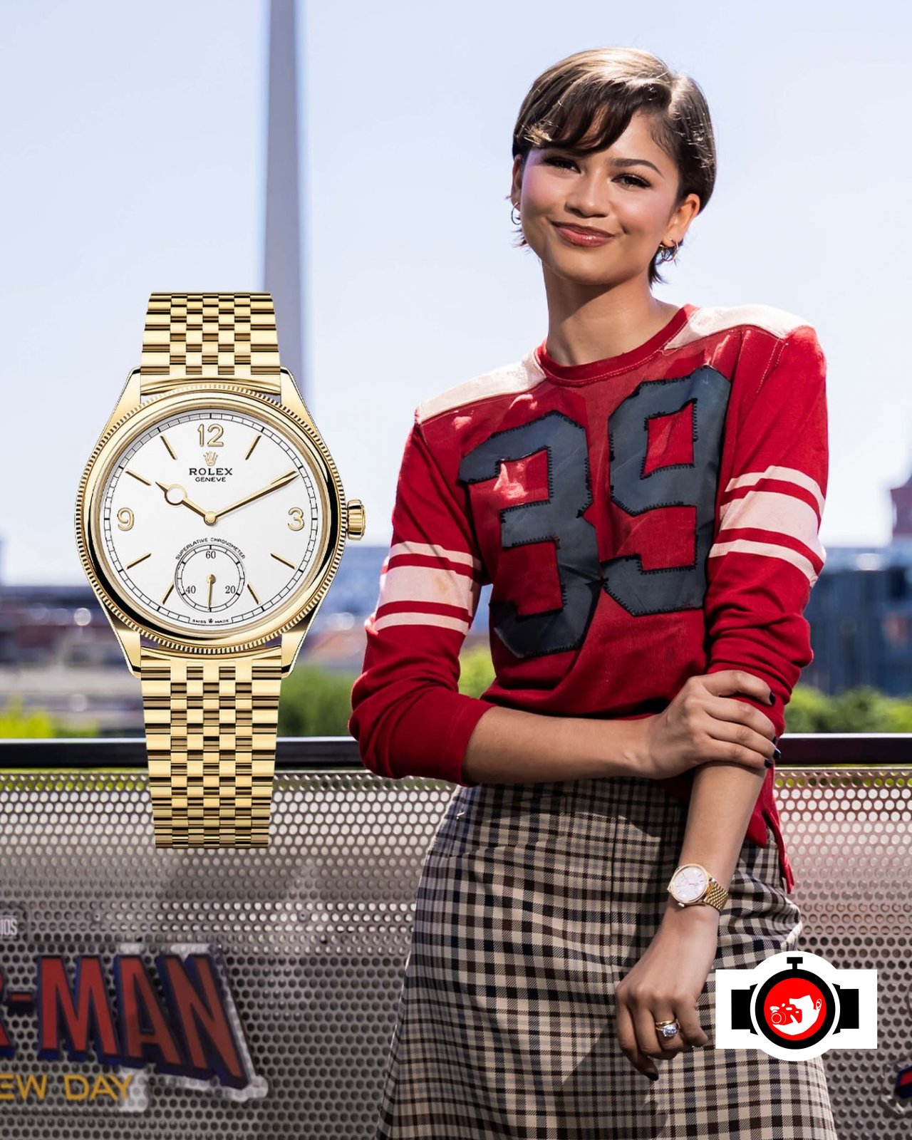 actor Zendaya spotted wearing a Rolex 1908