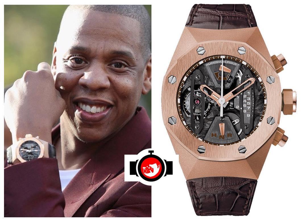 Jay-Z's Exclusive Collection: Audemars Piguet Royal Oak Concept Tourbillon Chronograph in 18KT Rose Gold.