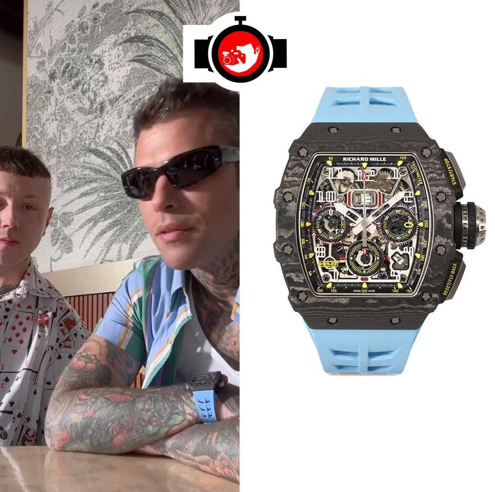 rapper Fedez spotted wearing a Richard Mille RM 11-03