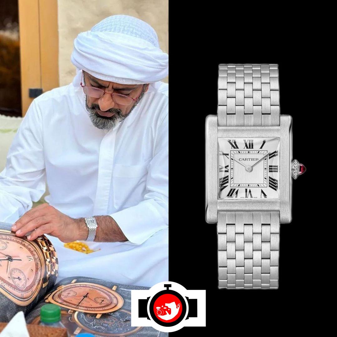 Discover the Exquisite Cartier Prive Tank Normale Hour Minute Watch Owned by Ammar bin Humaid Al Nuaimi