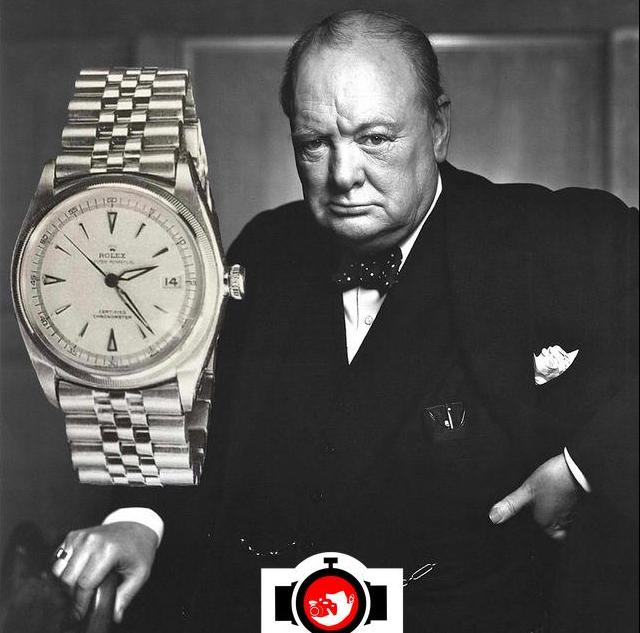 politician Winston Churchill spotted wearing a Rolex 