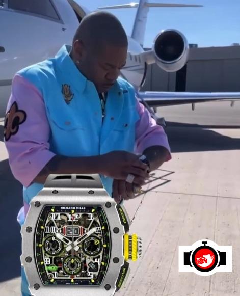 rapper Busta Rhymes spotted wearing a Richard Mille RM11-03