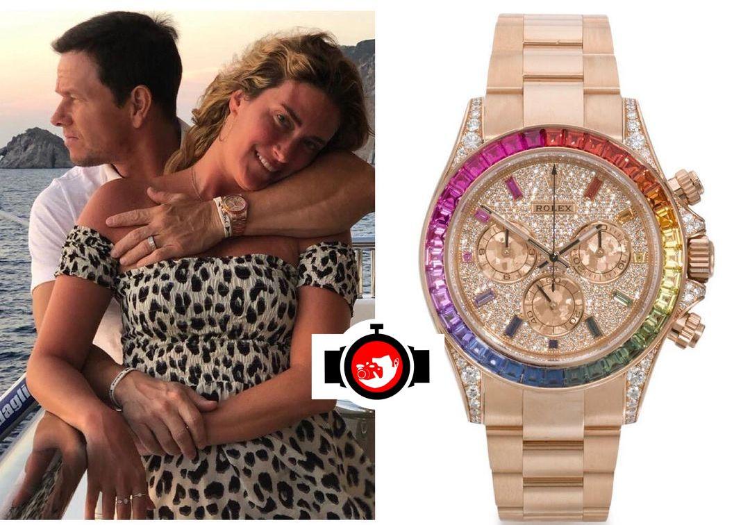 actor Mark Wahlberg spotted wearing a Rolex 116595RBOW