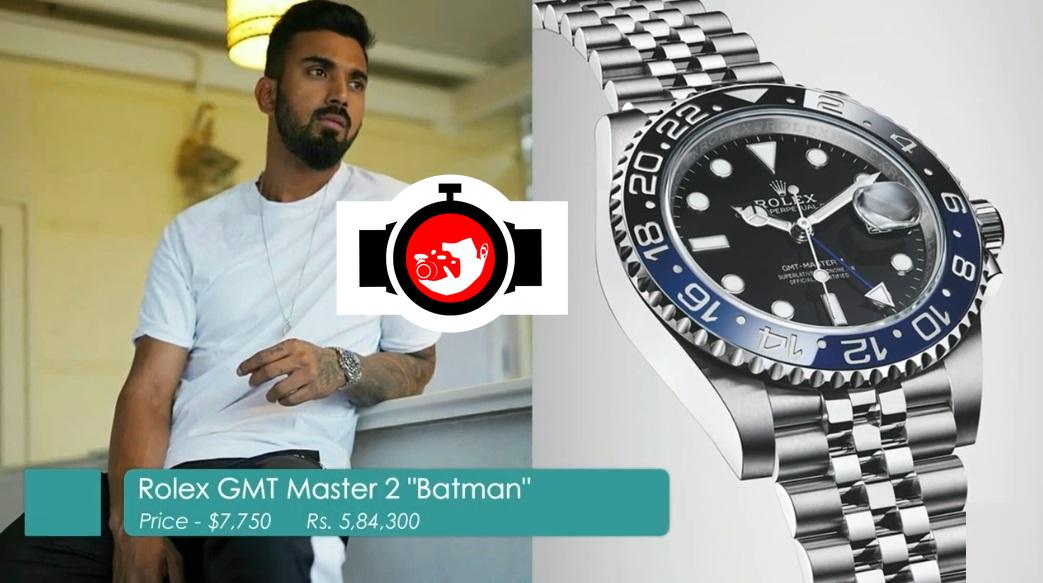 cricketer KL Rahul spotted wearing a Rolex 