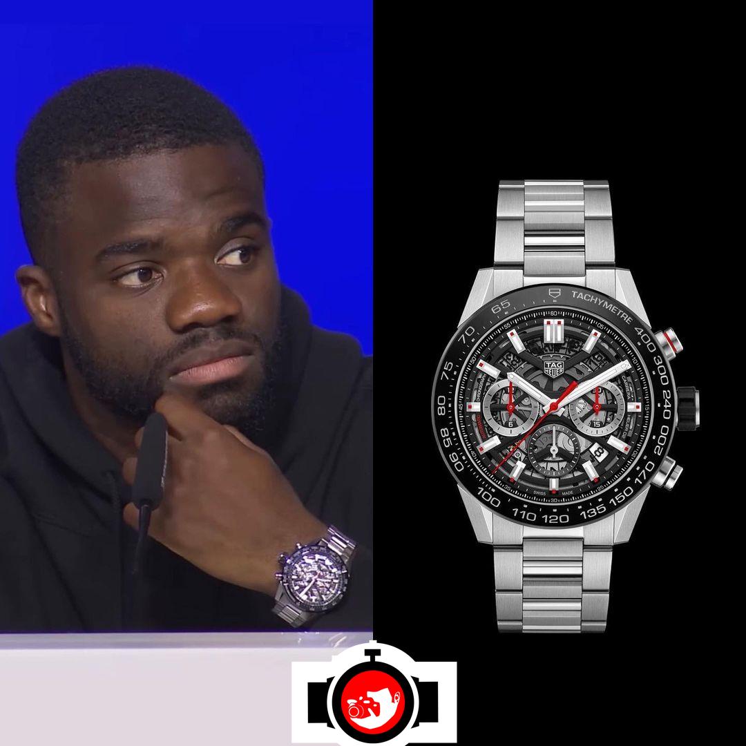 tennis player Frances Tiafoe spotted wearing a Tag Heuer 