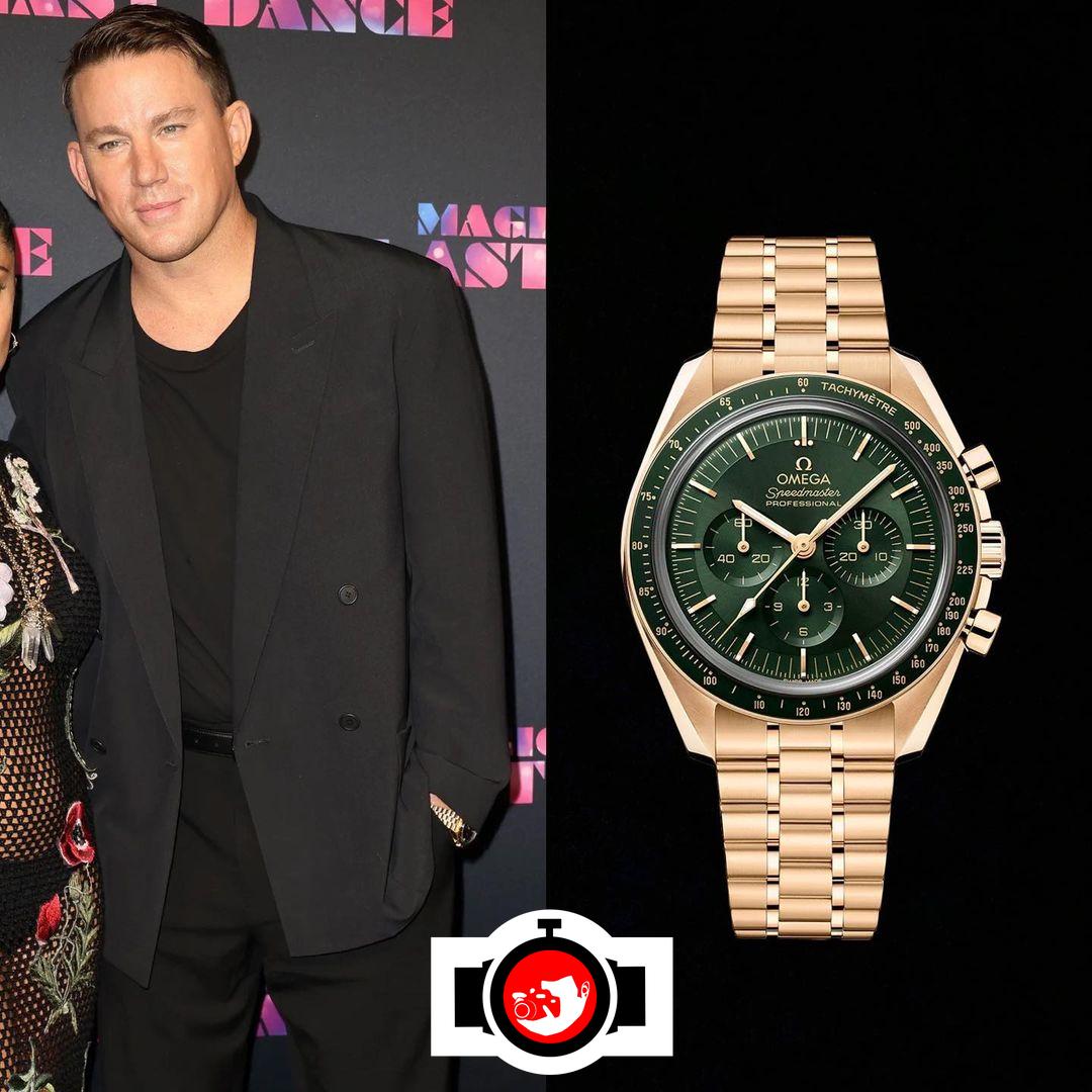 actor Channing Tatum spotted wearing a Omega 