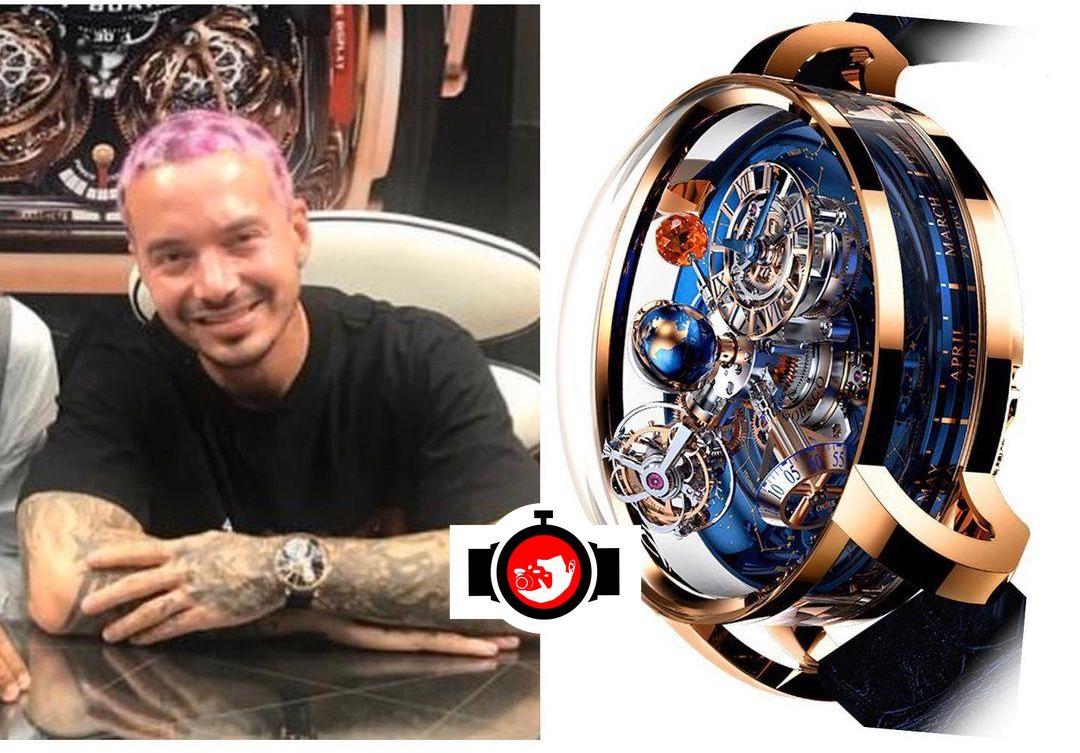 singer J Balvin spotted wearing a Jacob & Co AT110.40.AA.SD.A