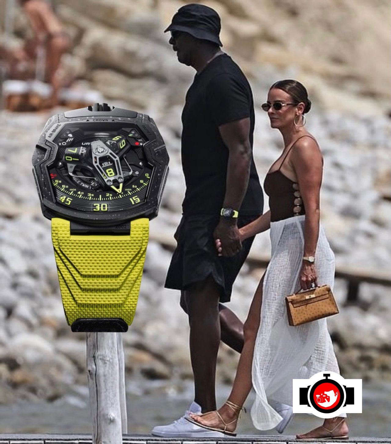athlete Michael Jordan spotted wearing a Urwerk UR-230 Dark Star